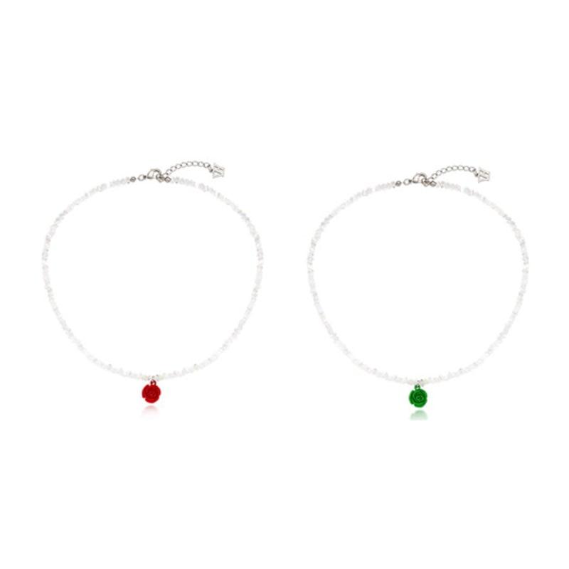 VINTAGE HOLLYWOOD Crystal Rose Necklace_VH2435NE001M