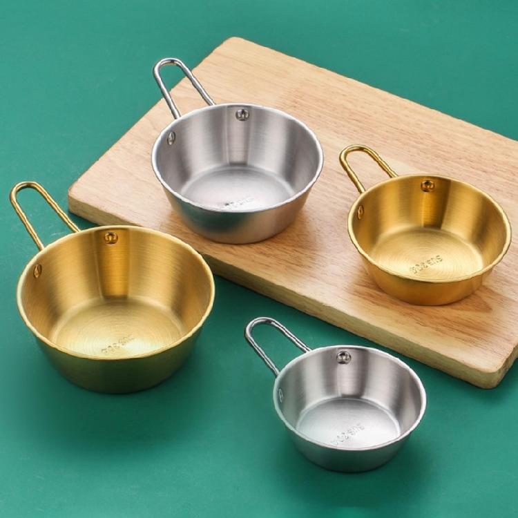 Metal Salad Bowls Restaurant Seasoning Bowl Food Container Noodles Bowl Condiment Container for Camping, Hiking, Picnic