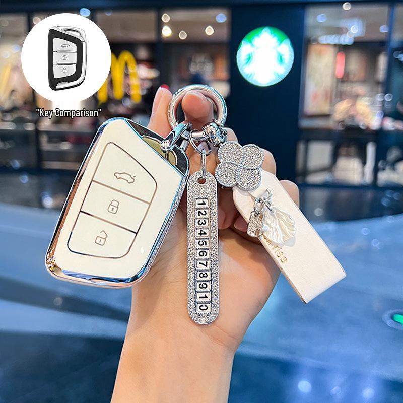 JAC Car Key Cover for Jiayue A5, X4, X7, iC5, iEVS4/7S/T8, and Ruifeng S4/S7/M6