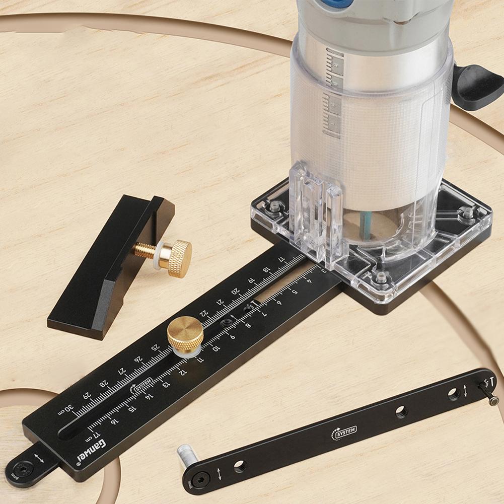 GanWei Aluminium Alloy Woodworking Electric Trimming Machine Circle Cutting Jig Wood Router Milling
