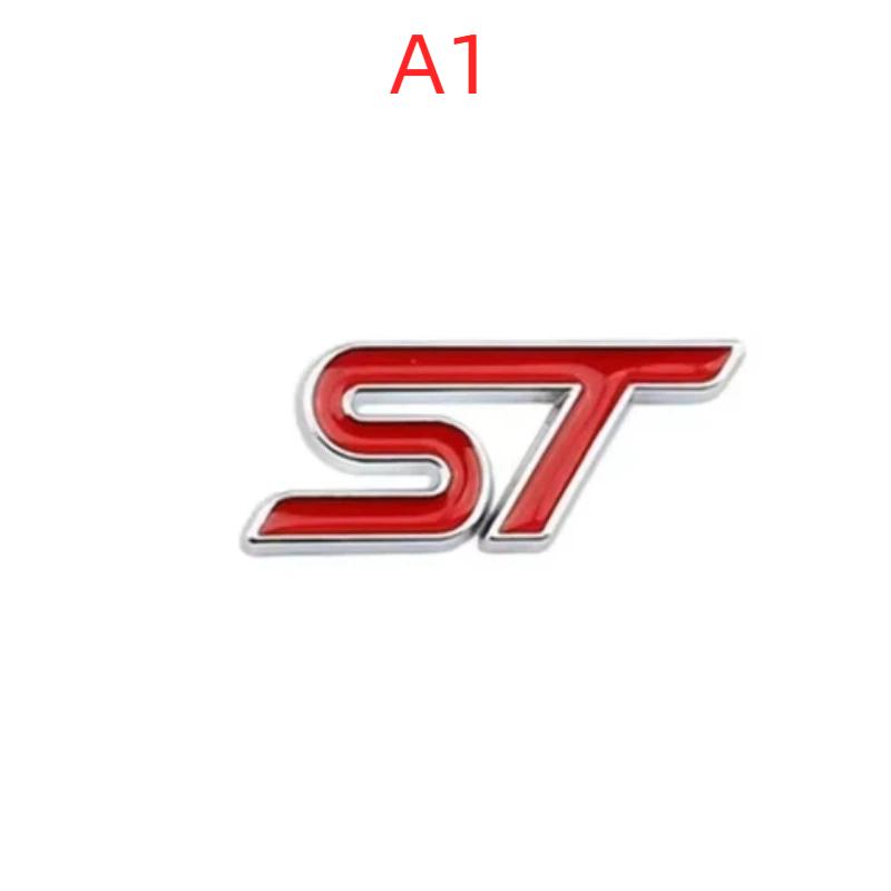 3D Metal ST Logo Car Steering Wheel Emblem Badge Sticker For Focus 2 3 MK2 MK3 MK4 MK7 Fiesta Kuga Explorer Edge