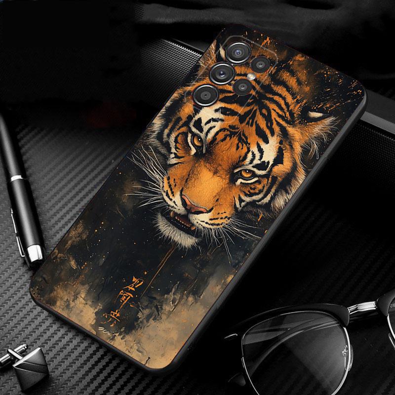 

Japanese tiger art tattoo designs Phone Case For Samsung Galaxy S25 S24 S23 S22 S21 Ultra S24 S23 S22 S21 S25 Plus S24 S20 FE S22 5G