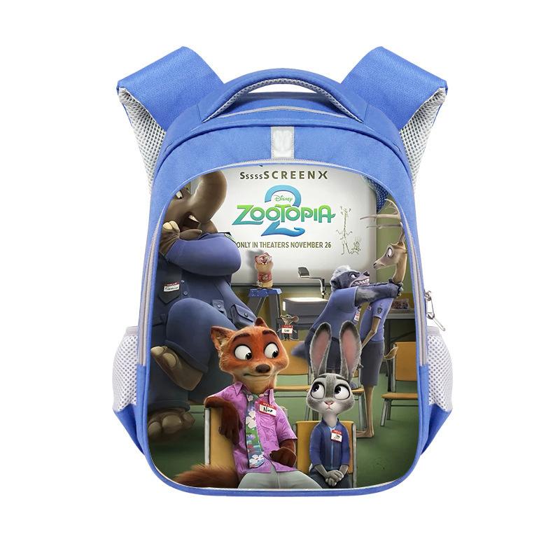 Zootopia 2 Backpack, Cute Cartoon Schoolbag for Students, Fresh Blue and Lightweight 0195 KTB