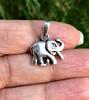 925 Sterling Silver INDIAN ELEPHANT Charm Pendant, Oxidized, Simple Design Elegant, Minimal Minimalistic Jewelry, Charm Pendant