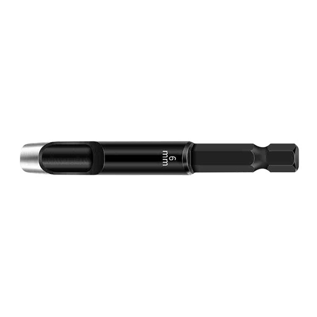 Leather Hole Punch 1/4inch Handle Extended Hex Shank Drill Carbon Steel Hollow Punch for Fabric and Leather Working