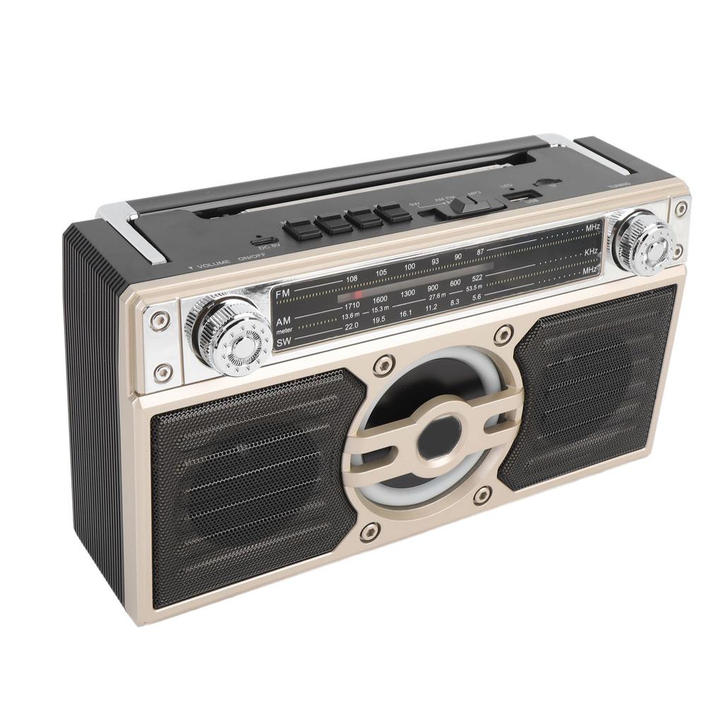Portable Radio   Speaker Multifunctional Rechargeable Multi Band FM AM SW Radio for Travel   Play Time
