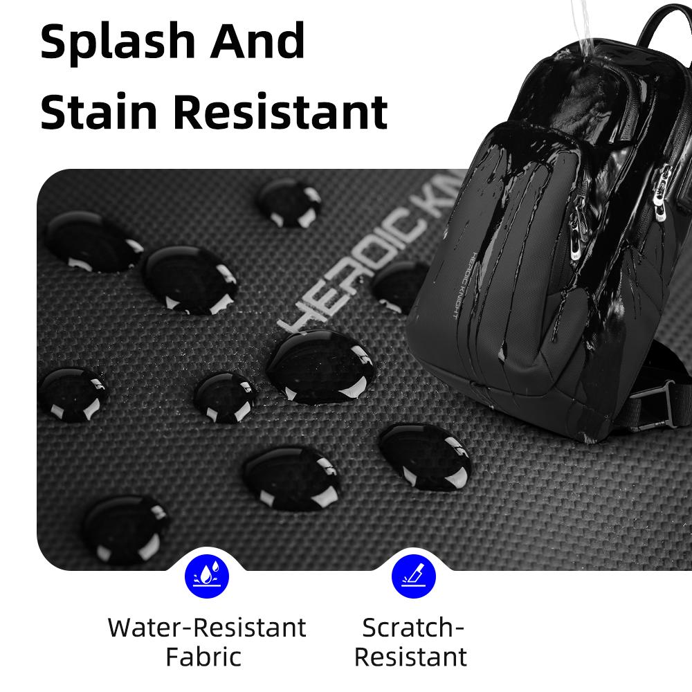 Heroic Knight Chest Bag For 7.9" Ipad Multiple Pockets Men Shoulder Bags Leisure Waterproof Short Trip Crossbody Sling Bag Pack for Male