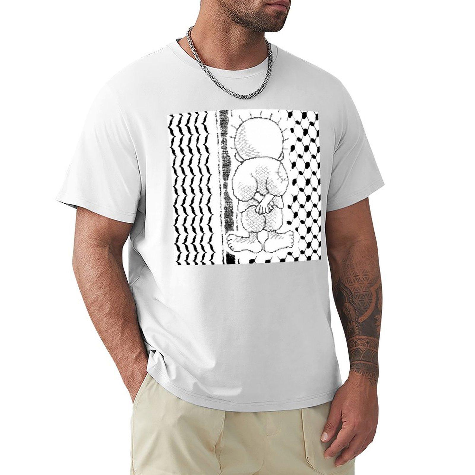 Handala In White Tshirt Modern Print Casual Tshirt S
