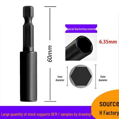 60mm Starker Magnetischer Geschwärzter Edelstahl Schraubendreher Bit Halter - Schlagfest, Geteilter/Integrierter Typ