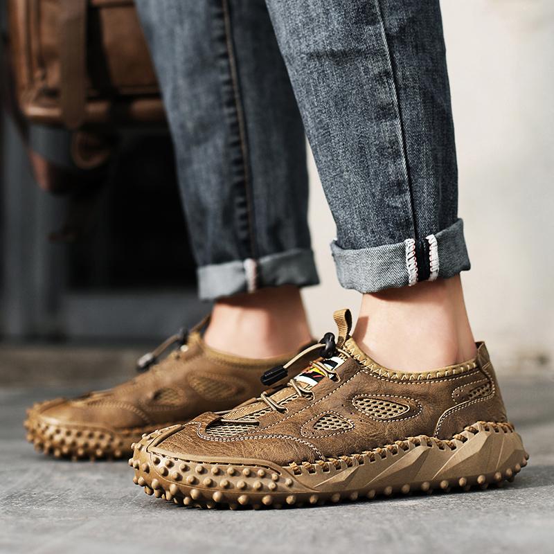 Fashion Men's Walking Shoes Breathable Lightweight Casual Tennis Shoes Hollow Out Running Shoes Tenis Masculino Sandals Mens Sneakers