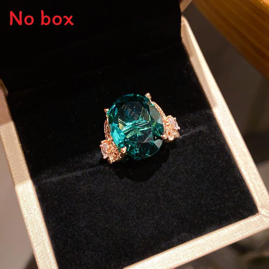 Geometric Zircon Oval Ring For Women With Copper Material Elegant Fashion Accessory