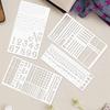 Journaling Stencils 4 Piece Rustproof Template Metal Stencils For Bullet Journaling For Tiny Letters Small Number Planner Habit