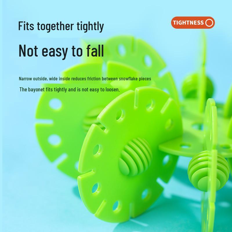 Blocuri de plastic interconectabile Floare Soarelui Fulg de Nea - Jucării educative pentru băieți de grădiniță