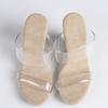 Women's Wedge Sandals - Transparent One-Strap Heeled Slippers Summer, Open-Toe Slip-On Sandals for Outdoor Wear  (LFD-907188-4)