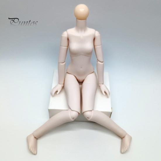 Highly Articulated Doll Body 1/6 Scale with 3 Neck Adapters, 9.8-Inch Blank Action Figure PVC Flexible Joint, Miniature Female for Custom
