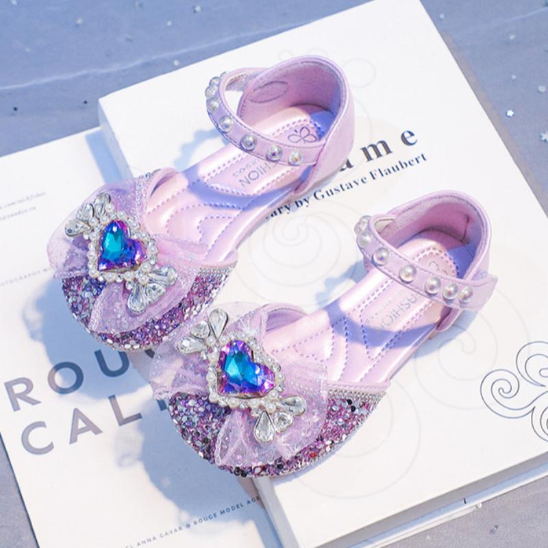 Sandale de Fete Modă de Vară Pantofi de Prințesă cu Diamante Pantofi de Cristal pentru Copii Bebeluși Copii Eleganța Fetelor