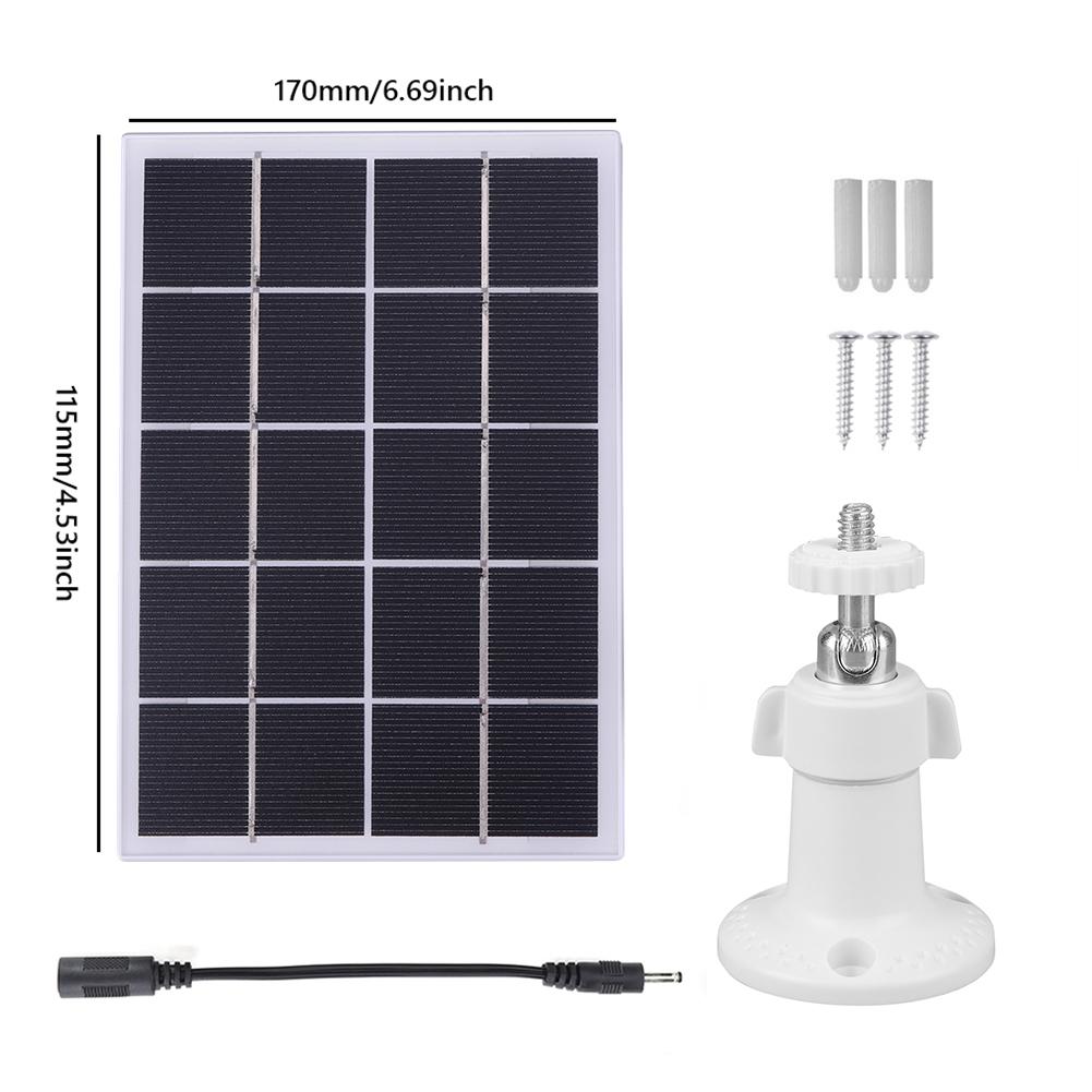10W Solar Panel for Ring Camera Waterproof Solar Panel Kit 360° Adjustable Wall Mount for Ring Stick Up Cam and Spotlight Cam