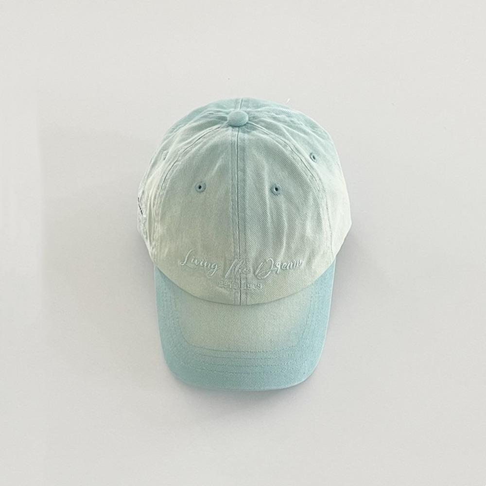 Letter Embroidery Baseball Cap Gradient Color Peaked Cap Sweet Sunscreen Hat  Unisex