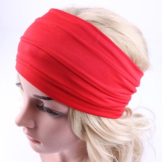 Women's Fashion Sports Stretch Wide Headband Head Wrap Yoga Hair Band Turban
