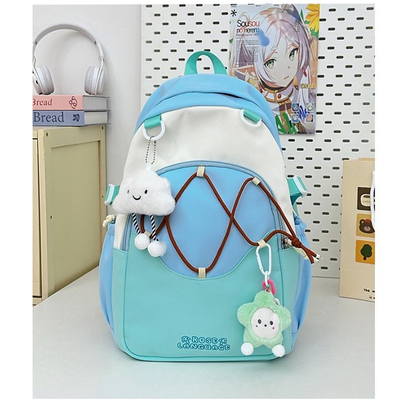 Korean Cute Schoolbag Female High capacity Junior and Senior High School Students' Schoolbags Leisure Joker Backpack Light Travel Backpack.