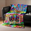 Psychedelic Peace Bus Blanket for All Seasons Blanket Lunch Break Throw Gift