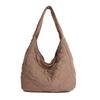Women's Korean & Japanese Autumn/Winter Versatile Single Shoulder Crossbody Bag with Large Capacity & Simple Diamond Lattice Design