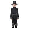 1 Set Black Hunter Costume Set Well-Crafted Traditional Clothing Role-playing Props Coat Trousers Hat Chain