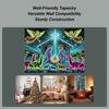 Nativity Tapestry Wall 6x7.5ft UV-Reactive Christmas Festive Decoration Glow In The Dark Festive Backdrop For College Students