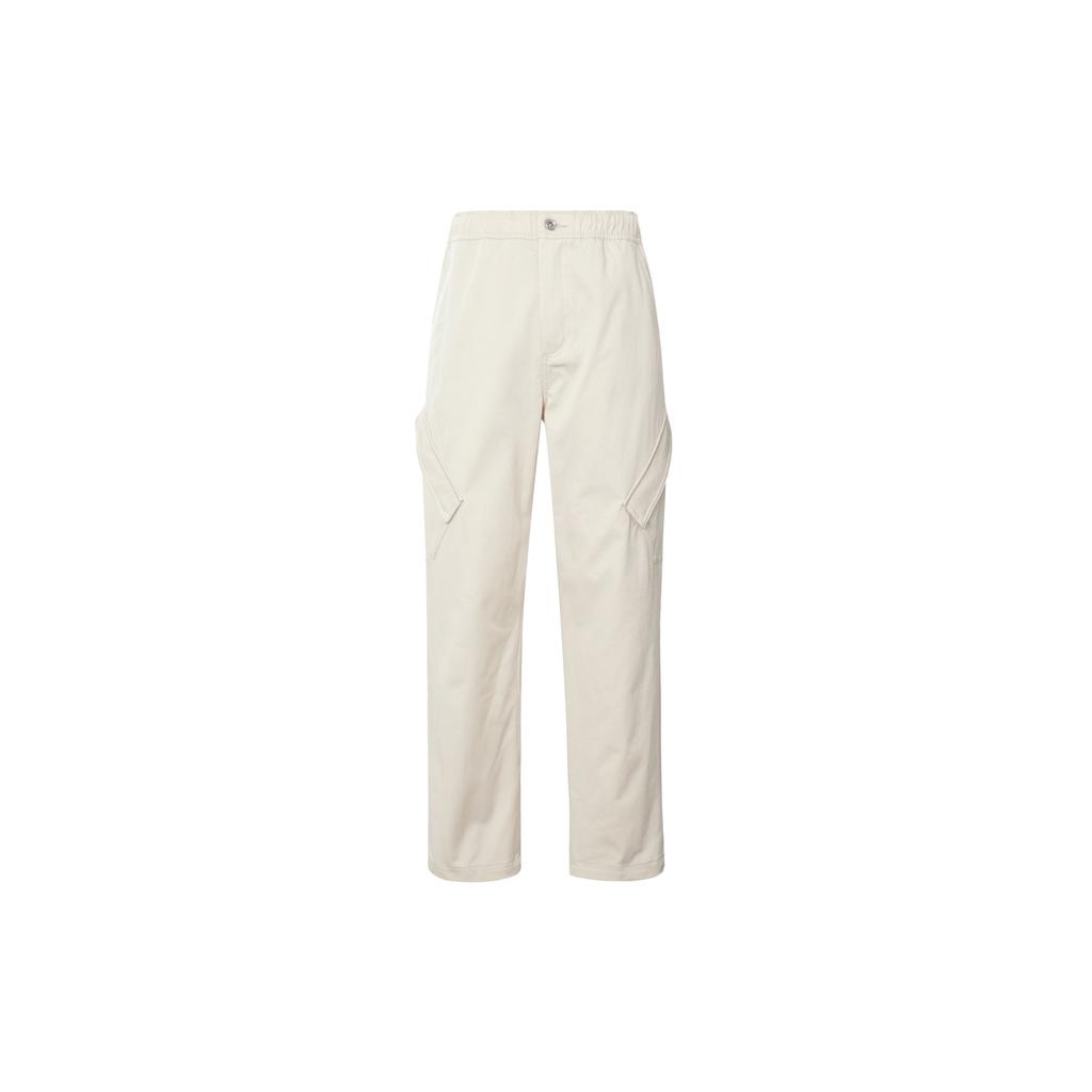 Jordan Solid Color Logo Embroidered Mid-Rise Straight-Leg Casual Pants Men Bottoms Beige FB7306-203