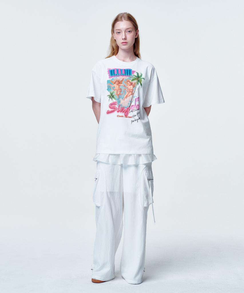 2113 STUDIO Loose Fit T-Shirt Angel Palm Tree