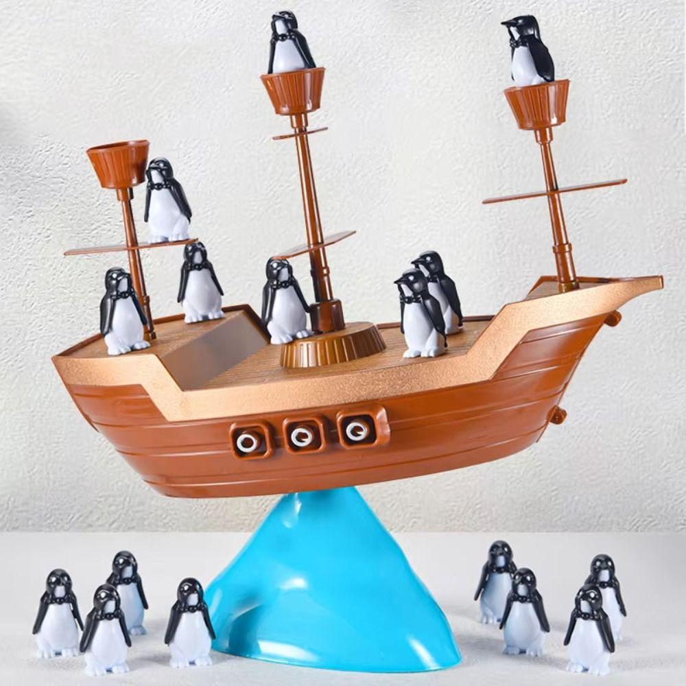 

1 set Interactive Penguin Pirate Ship Balance Game Parent-child Balancing Board Game Children 1 set
