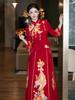 2025 New Style Chinese Xiuhe Wedding Dress: Bride's Toasting and Engagement Dragon Phoenix Gown
