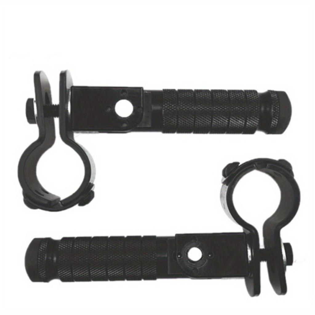 1 Pair Motorcycle Refitted Pedal CNC Aluminum Alloy Folding Pedal Electric Vehicle Safety Guard Bar with Foot Nails