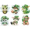 6pcs 2D/flat Acrylic DIY Animals Design Diamond Painting Magnets Diamond Art Fridge Magnet Kit Refrigerator Diamond Art Magnets