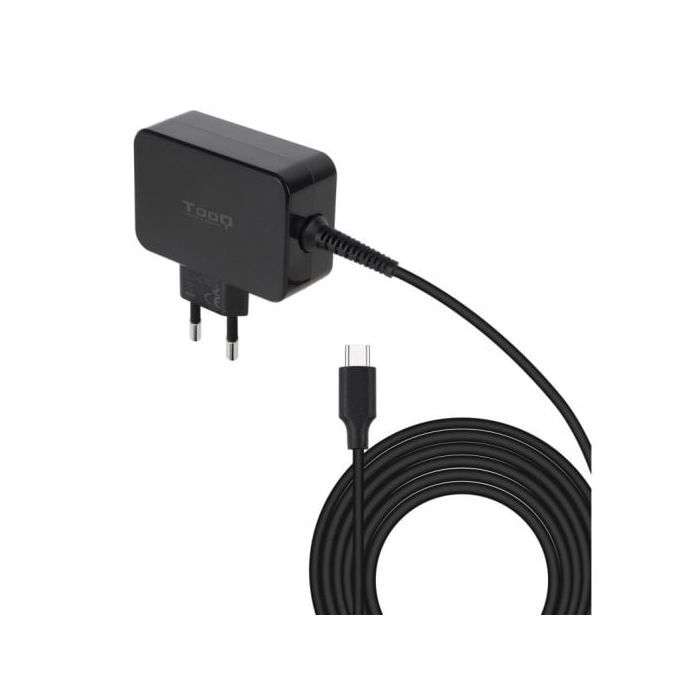 TooQ TQLC-USBCGAN45PD Portable Charger GaN 45W USB-C/ Automatic/ 1.8m Cable/ Black