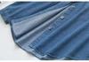 2024 Spring Plus Size Women's Denim Shirt - Long Sleeve Embroidered Cartoon Jacket for Chubby Girls