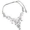 Elegant Pearl Crystal Flower Necklace Earring Set Alloy Jewelry Bride Wedding Party Chic Accessory