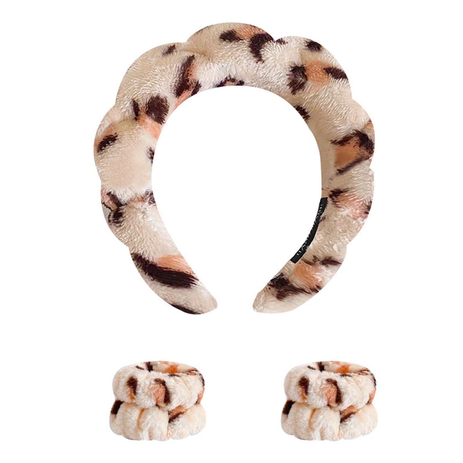 

3pcs/Set Face Washing Wristband Headband Absorbent Stretchy Wrist Bands for Washing Face for Makeup Skincare Yoga Sport 1
