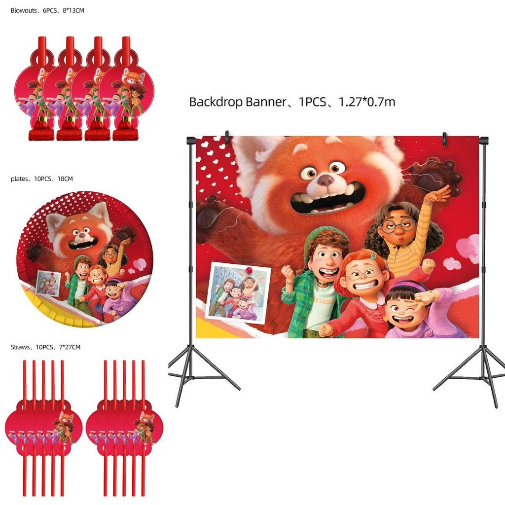 Colorful Turning Red Party Supplies For A Lively And Fun Celebration