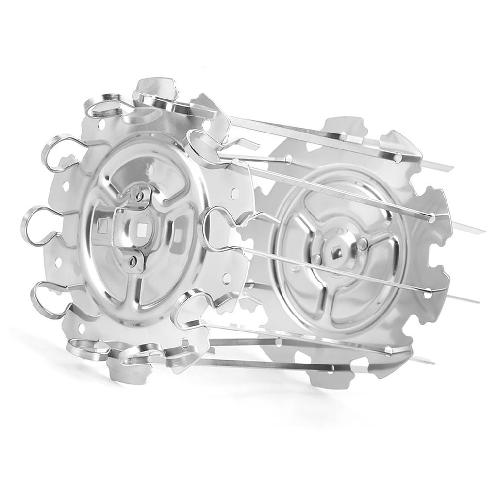 Stainless Steel Roaster Electric Oven Barbecue Skewers Needle Cage Set BBQ Grill Accessory