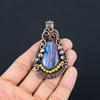 Rainbow Calcilica 999 Copper Wire Wrapped Pendant, Handmade Gemstone Pendant Jewelry, Gifts For Wife Brand New Pendant