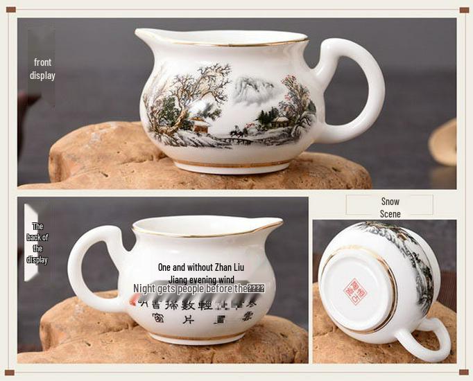Blue & White Porcelain Tea Pitcher Gong Dao Bei 170ml for Kung Fu Tea Sets