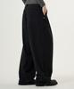 UNKNOWN PLANET Single-Pleat Wide Brushed Cotton Pants Black