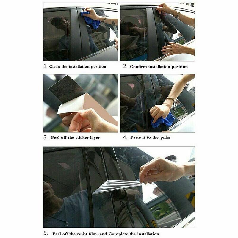 8Pcs For Nissan Sentra 2020-2022 Glossy Black Door Car Window Pillar Posts Trim Cover Decoration Auto Styling Exterior Kits