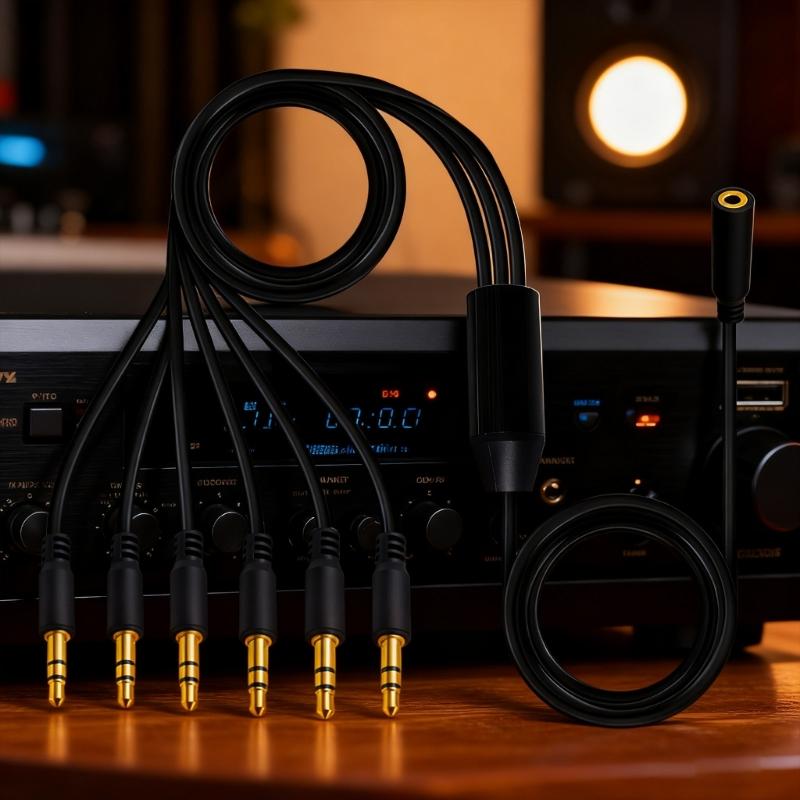 3.5mm Male To Female Audios Cable Gold Plated Connectors Universal Compatibility for Speakers Headphones and Devices