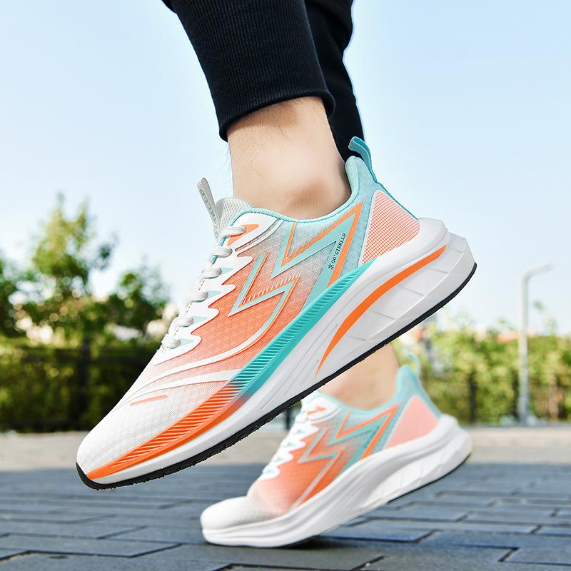 New Mesh Surface Breathable Running Shoes Men's Ultrallight Middle School Sports Test Professional Racing Student Sports Shoes