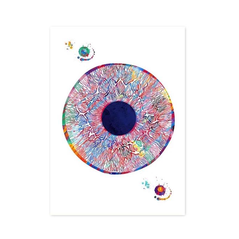 Abstrakte Auge Anatomie Augenarzt Optometrie Werkzeug Poster Und Drucke Wand Kunst Leinwand Malerei Bilder für Büro Wohnkultur