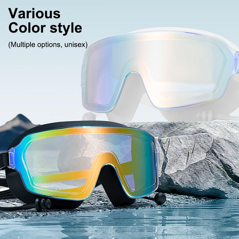 Adult Swimming Glasses, Gradient Color Lenses, Anti-Fog, Large Frame Design, Swimming Glasses For Adults, Teens, Men And Women