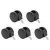 5Pcs Office Chair Wheels Computer Swivel Chair Pole Universal Pulley Replacement Mute