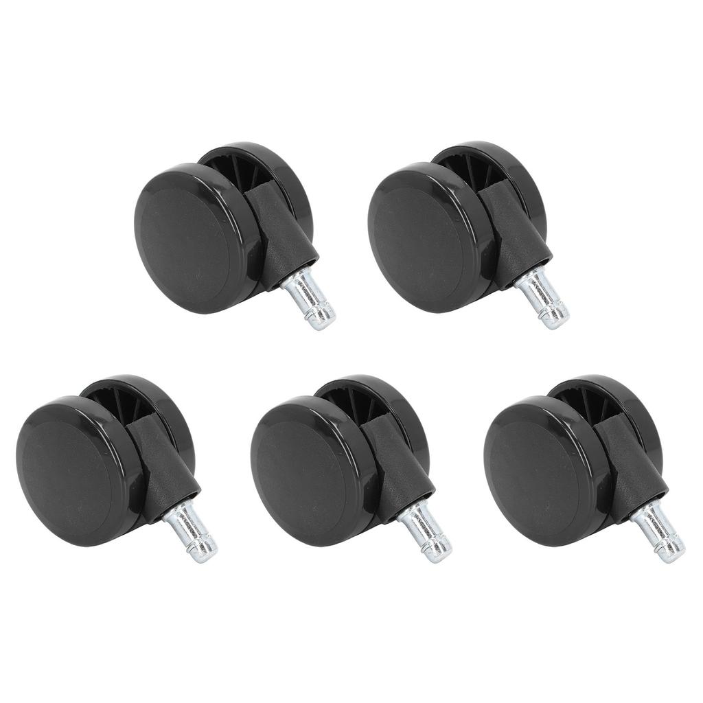 5Pcs Office Chair Wheels Computer Swivel Chair Pole Universal Pulley Replacement Mute